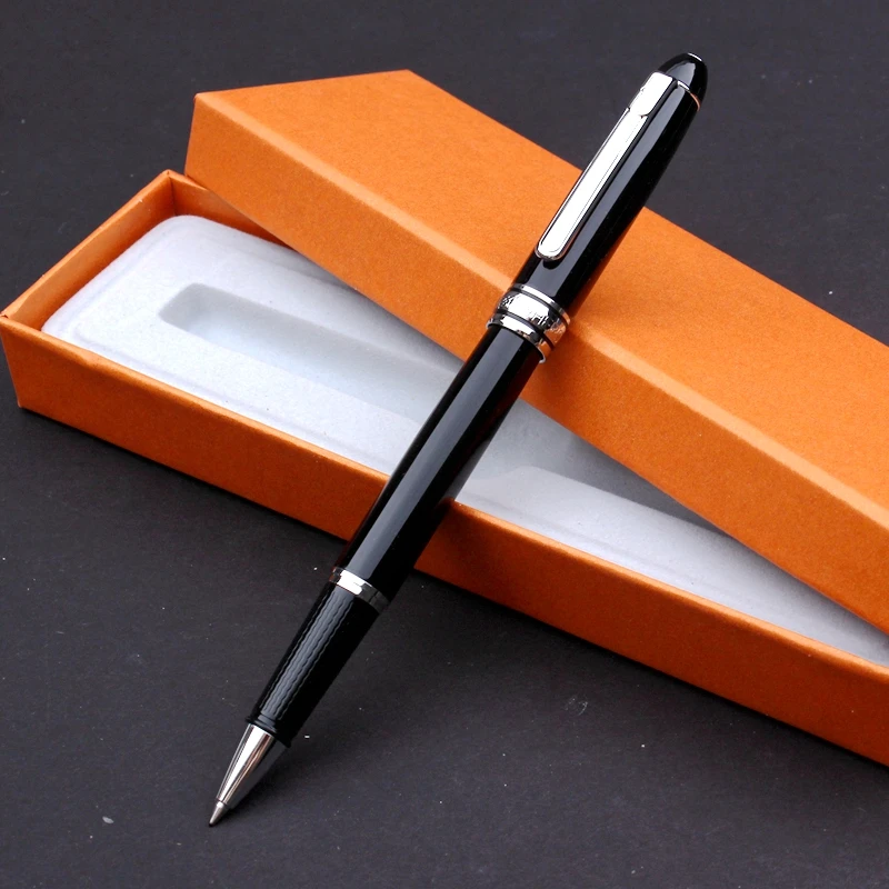 Ballpoint Pen Schwarz Tinte Klassisch Design Golden Silber Clip Luxus für Büro