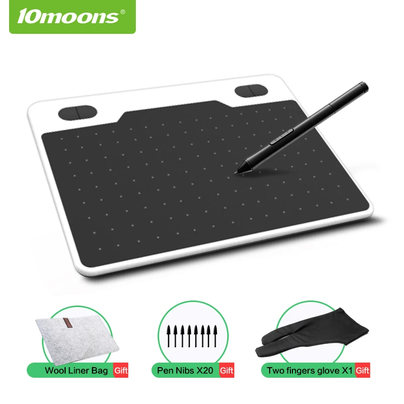Gráfico T8192 Ultra Leve Assinatura Digital por Micro Usb Níveis de Desenho sem Caneta de Carregamento 10moons-tablet Tablets digitais - Imagem 2