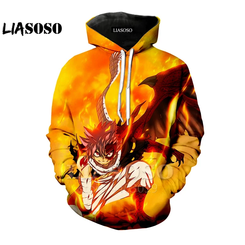 LIASOSO Классический Аниме Fairy Tail группы 3d HoodiesNewest Толстовка Харадзюку хип-хоп мультфильм смешной Для мужчин Для женщин с капюшоном SweatshirtA046-49