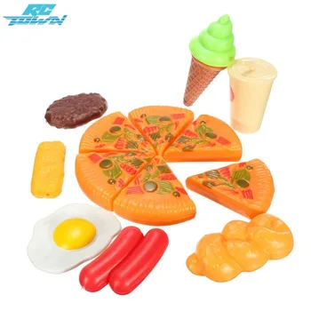 

RCtown 13Pcs Imitation Pizza Toys Sets Children Pretend Play Food Model Kits Xmas Gift For Kids zk20