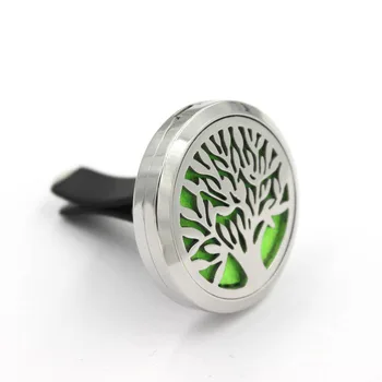 

30mm Silver Tree of Life Magnet Diffuser Car Aroma Locket Wholesale Essential Oil Car Diffuser Lockets With Free Pads