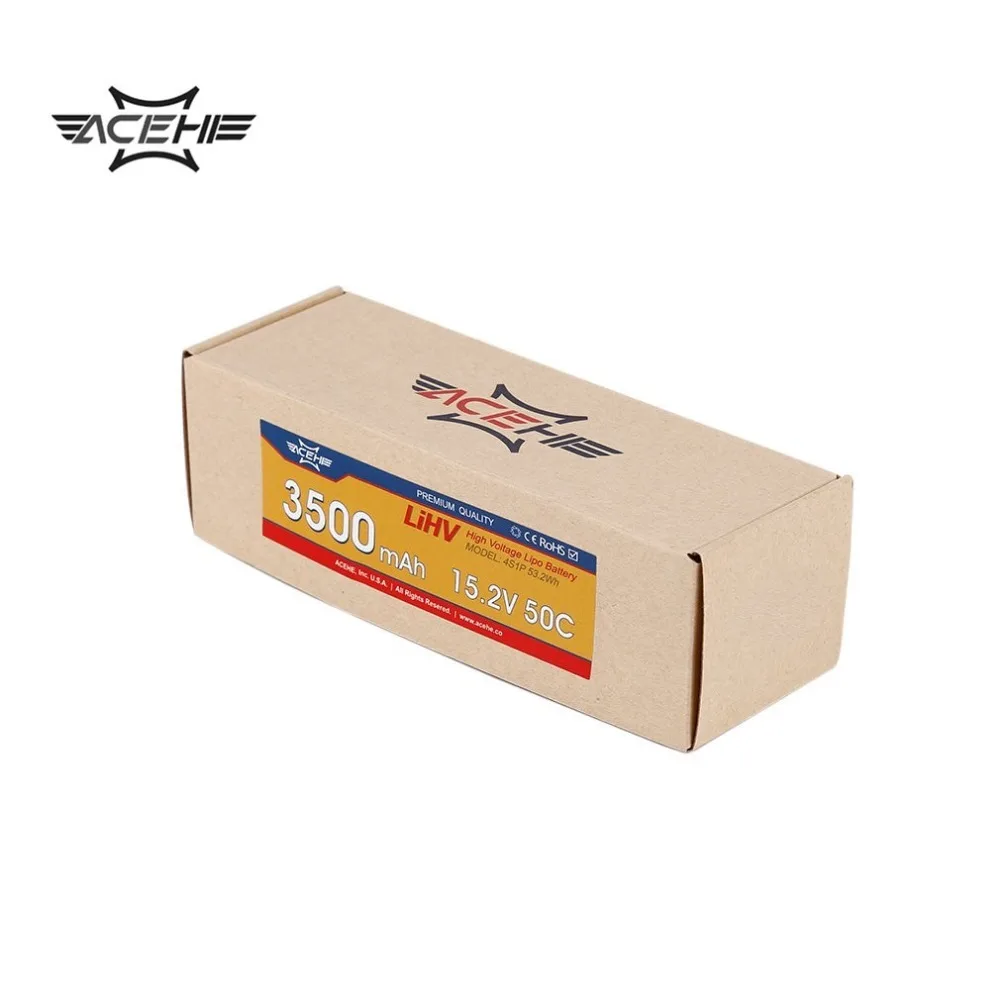 1 шт. ACEHE 15,2 V 3500 мА/ч, 50C 4S1P 53.2Wh с XT60 Plug высокое Напряжение Lipo Батарея