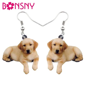 

Bonsny Statement Acrylic Labrador Retriever Dog Earrings Dangle Drop Cute Animal Jewelry For Women Girls Pet Lovers Accessories