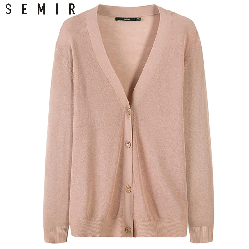 SEMIR Sweater cardigan 2018 spring and summer V-neck hot design thin loose cutout cape sweater outerwear female SEMIR Sweater cardigan 2018 spring and summer V-neck hot design thin loose cutout cape sweater outerwear female