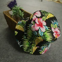 10 шт. 2015A-666 тропических лесов цветок ткань без каблука Рыбак hat ковша Отдых шляпа мужчины женщин whosale