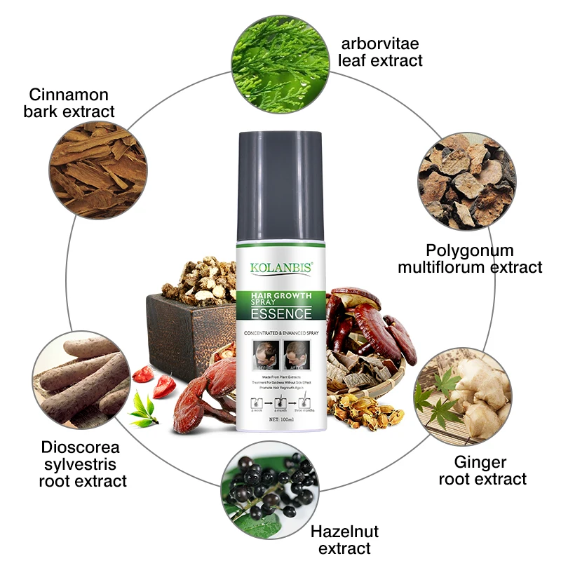 3 botellas de ginseng estimulan el crecimiento suero spray para la caída del pelo folículo cuero cabelludo tratamiento hombre crecimiento espesante producto recrecimiento - 3