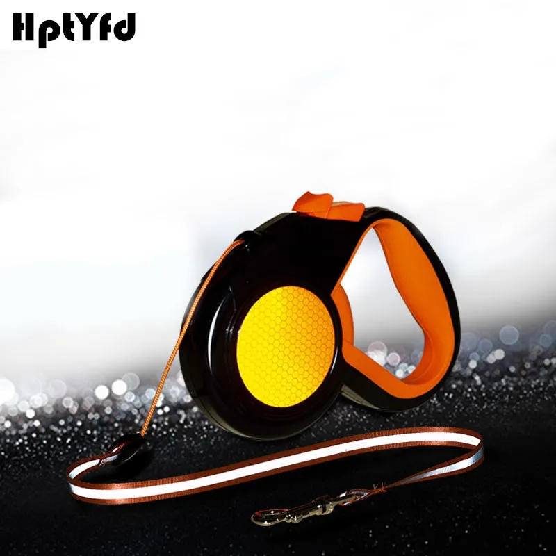 Retractable Dog Leash Outdoor Reflective Automatic Strap Lead for Small Medium Dogs Night Safety