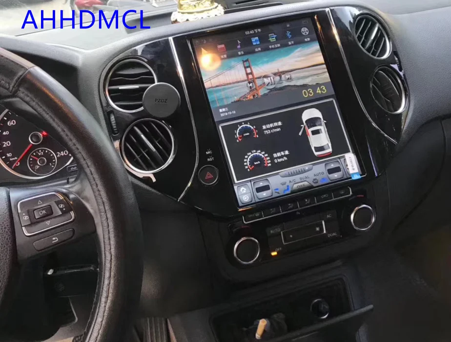 Top Car PC PAD Tesla Style Multimedia Player Android 7.1 GPS For Tiguan 2010 2011 2012 2013 2014 2015 2016 5