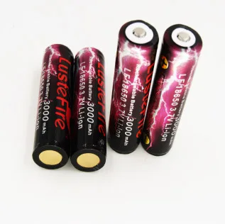 4 шт. LusetFire 3 7 V 18650 Перезаряжаемые Батарея 3000 мА/ч Ёмкость литий ионный аккумулятор