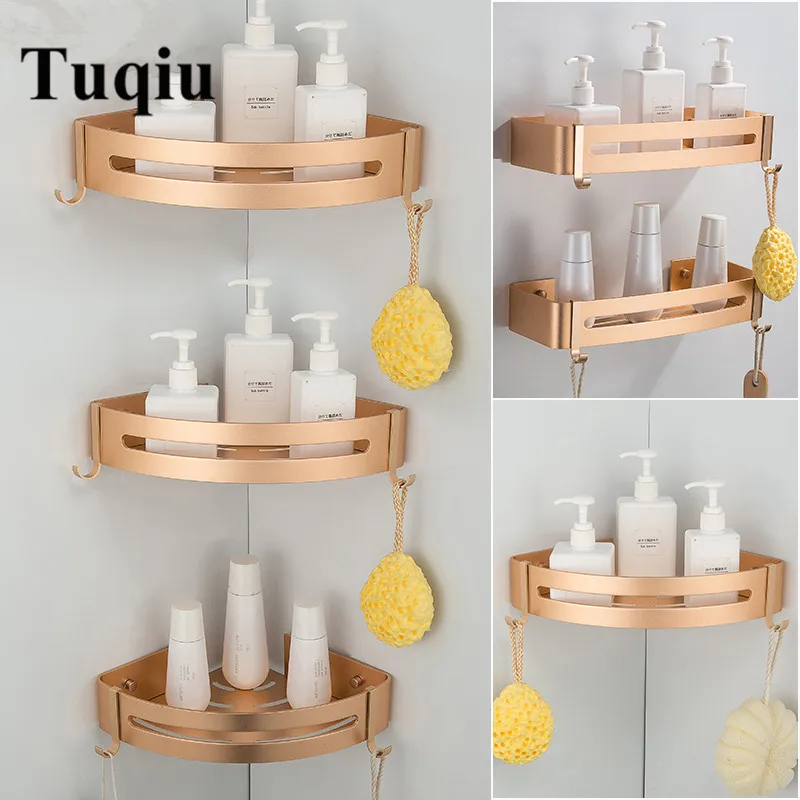 Wall Mounted Black Aluminum Alloy Bathroom Soap Dish Bath Shower Shelf