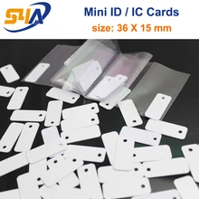 Tamanho mini Cartões de controle de acesso RFID 125 khz 36*15mm