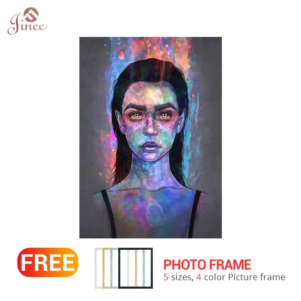 

Diamond Painting Magic Colorful Women DIY 5D Embroidery Diamond Colorful Handicraft Wall Picture Pet Full Mosaic Gift