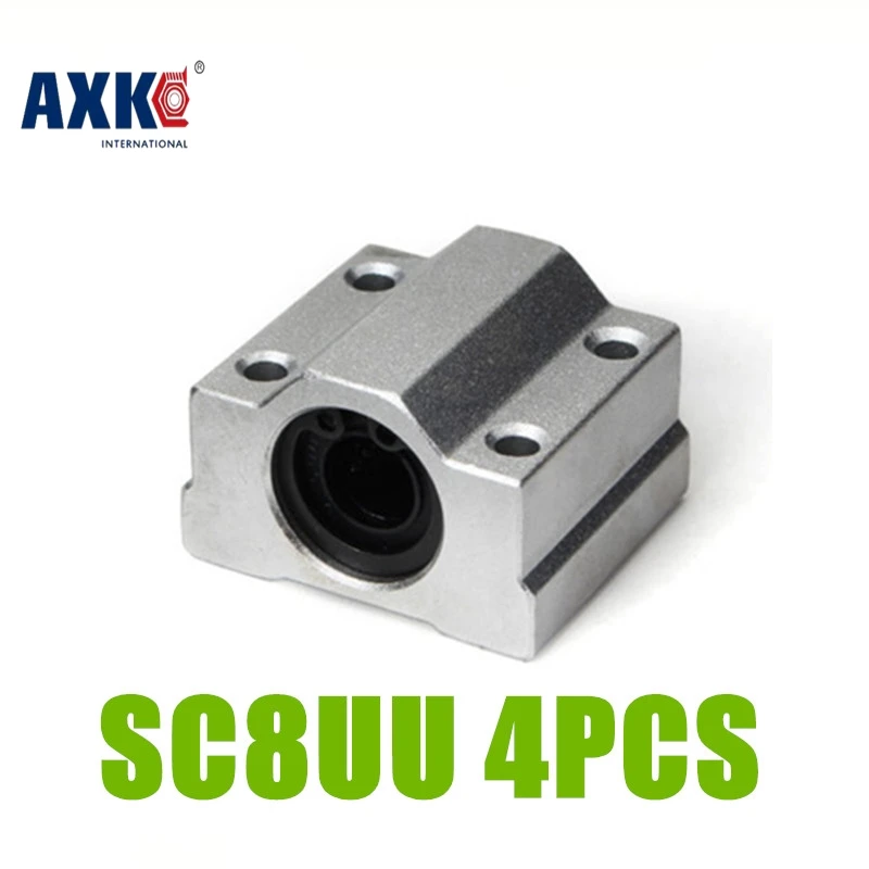 

AXK Free shipping 4pcs SC8UU SCS8UU 8mm Linear Ball Bearing Block CNC Router