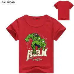 Saileroad/2-11years мультфильм печати дети футболка для мальчика хлопок летний ребенок дети мальчик Футболки для девочек футболки для miudos La Camiseta