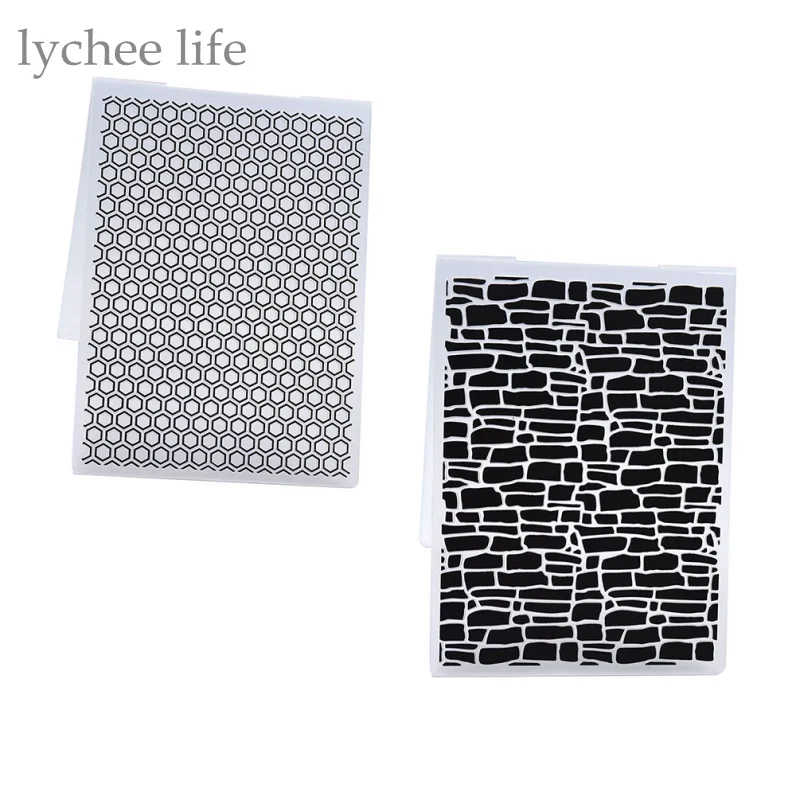 

Lychee Life 1pc Plastic Embossing Folder For Scrapbook DIY Album Card Tool Plastic Template Home Wall Decoration