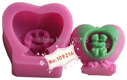 1pcs Lovely Wedding Couples (R1429) Silicone Handmade Soap Mold Crafts DIY | Дом и сад