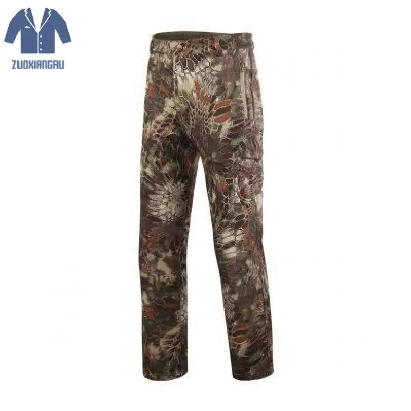 

Shark Skin Softshell Outdoors Tactical Military Camouflage Pants Men Winter Army Waterproof Thermal Camo Hunt Hike Fleece Pants