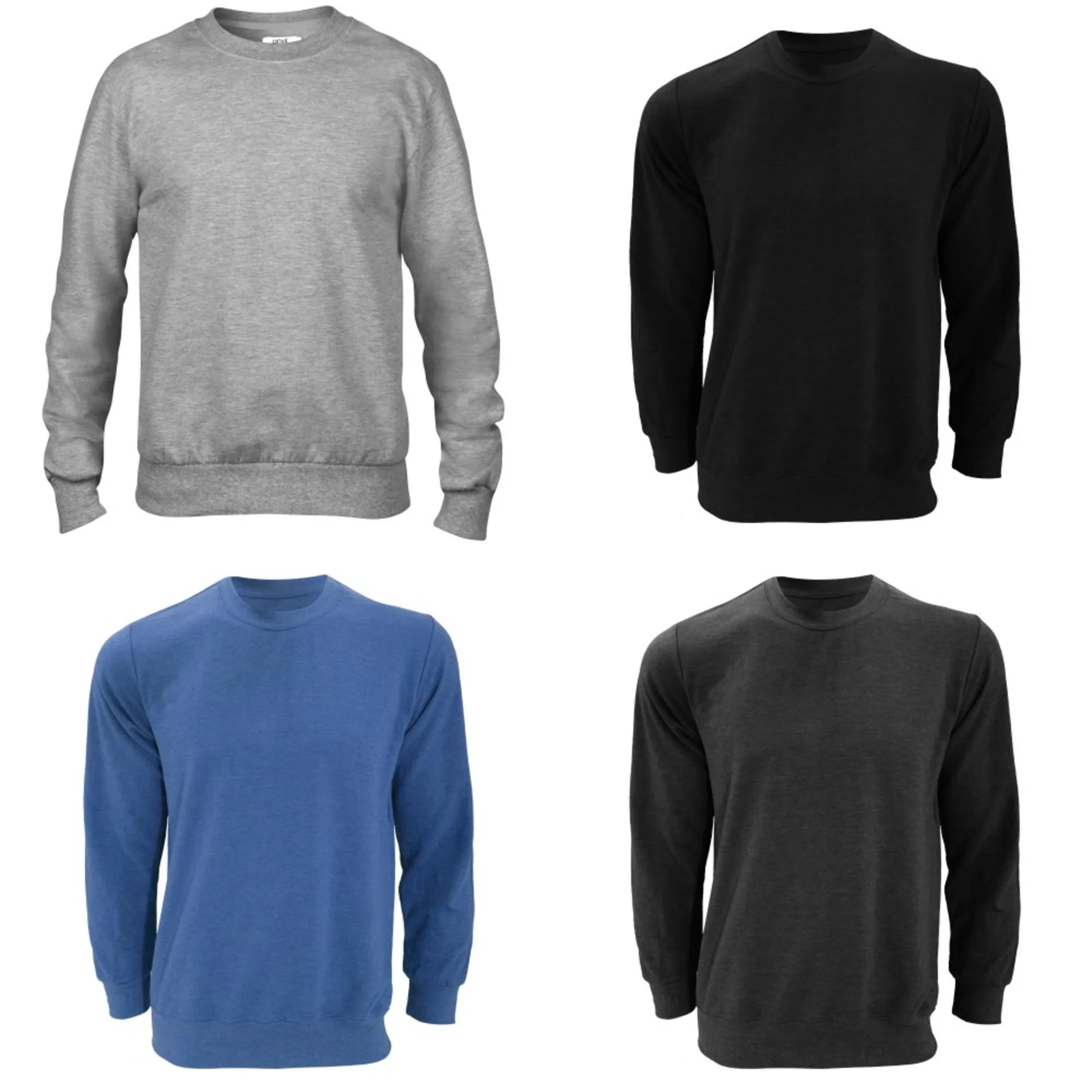 Mens Crew Neck French Terry Sweatshirt-in Hoodies