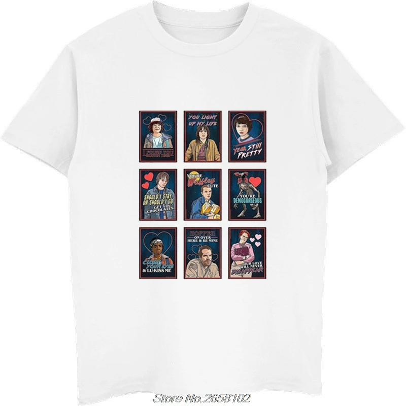 

stranger things t-shirt men short sleeve t shirt funny demogorgon upside down kawaii Printed tee shirts tops harajuku streetwear