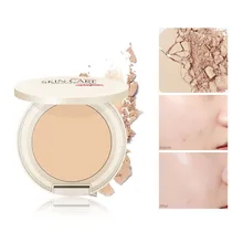 Натуральный Порошок для лица минеральные основы масло-контроль осветляет консилер Отбеливание Макияж прессованный порошок с слоенкой