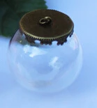 20 компл./лот 25*15 мм стеклянный шар с Античная бронзовая Корона лоток выводов комплект Tom Dixon стеклянный пузырек DIY флакон кулон - Окраска металла: antique bronze