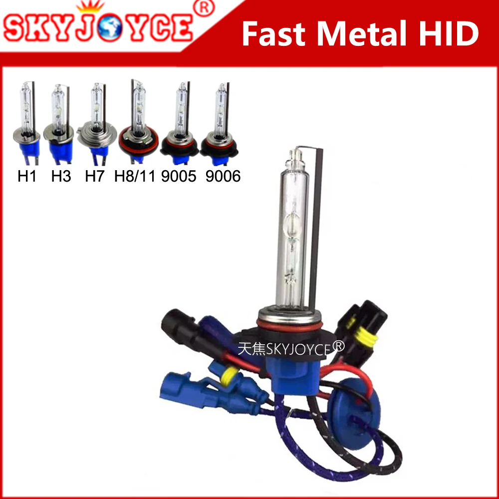 

Metal base AC 55W 35W hid xenon bulb H7 metal H1 H3 5500K H11 xenon hid headlight HB3 HB4 better than cnlight H7 fast bright