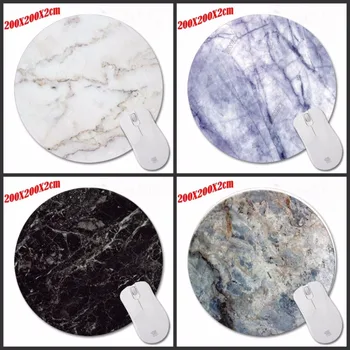 

Round Marble Texture Rubber Mousepad Computer Desktop Marble Swirled Mice Mat Optical Anti-slip Gaming Mouse Pad 200*200*2CM
