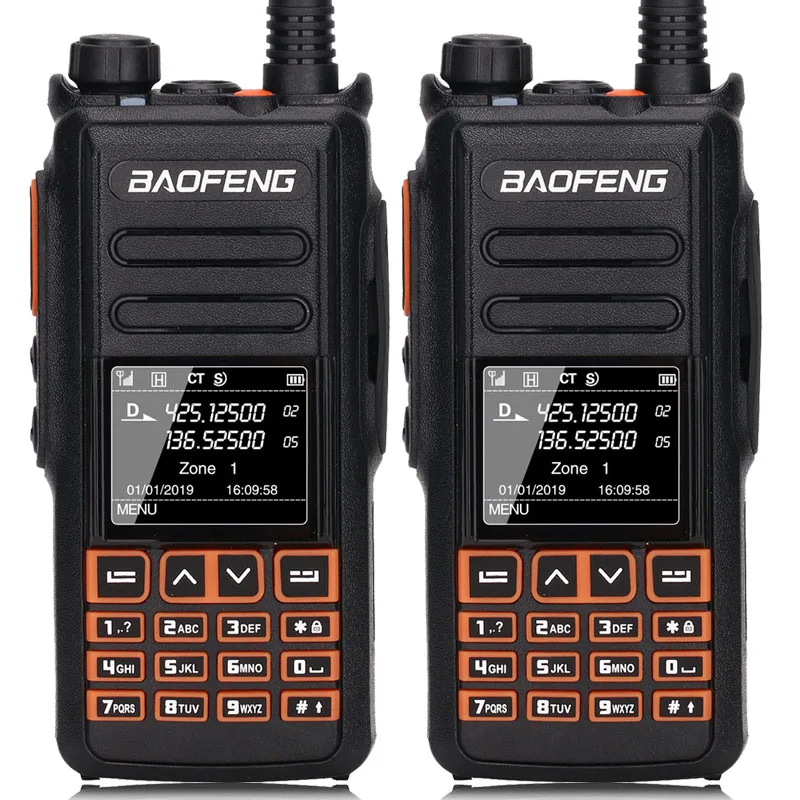Цифровая рация с GPS и голосовой записью BaoFeng 2 шт. Двухдиапазонная радиостанция VHF