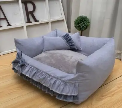 cheap 2018 The new soft and comfortable wear resistant safety pet sofa bed can be removed and washed cotton pet dog bed