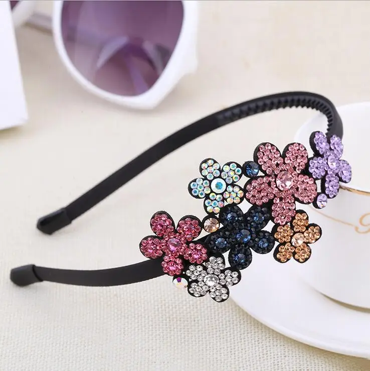 2017 полные стразы женские повязки для волос роскошные на голову с кристаллами