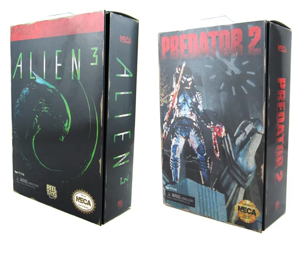 2 шт. Sci-fi SEGA Игры Внешний Вид Predator Городской Охотник + Чужой 3 Собака NECA 18 см Фигурку