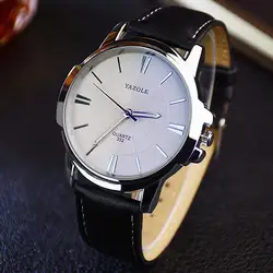 Лучший бренд класса люкс YAZOLE модные кварцевые часы для мужчин часы Спорт Бизнес для мужчин s Наручные часы Montre homme мужской час горячая