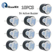 Buzzer magnético longo 5v, alarme continente longo com tom de abelha, 12mm, mini buzzers piezo ativos apto para 10 peças para computadores impressoras