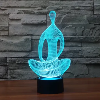 

Wenhsin New Meditation Shape Usb 3D Light Colorful Touch LED Visual Light Atmosphere Children's Night Light