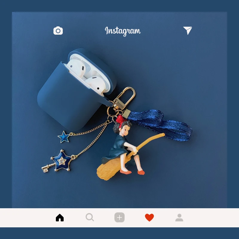 

Cartoon Girl Silicone Bluetooth Wireless Earphone Case For AirPods Protective Cover for Apple Airpods Charging Box With Keyring