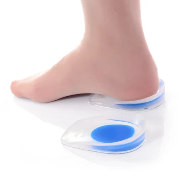 

1 Pair Silicone Gel Insoles Heel Plantar Fasciitis Heel Cushion Pain Absorption Heel Pads Relief Shock for Callus Corns Bone