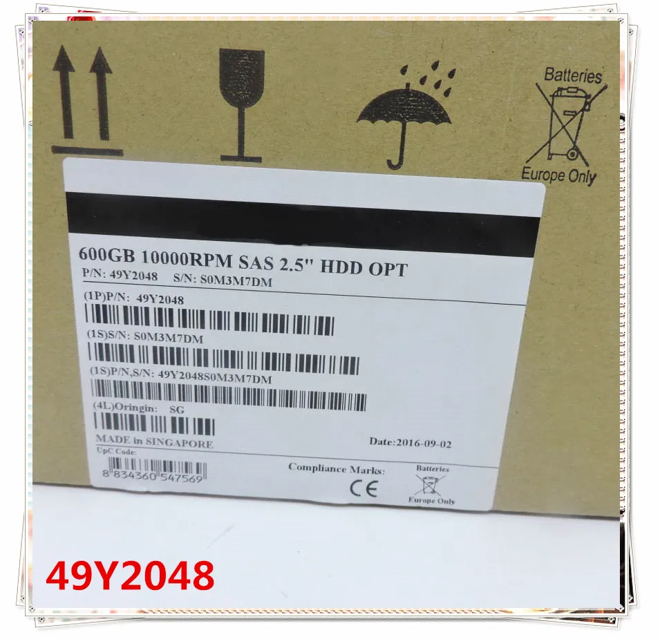 

Новинка для 49Y2048 49Y2052 600G 10K SAS 2,5 DS3524 3 года гарантии