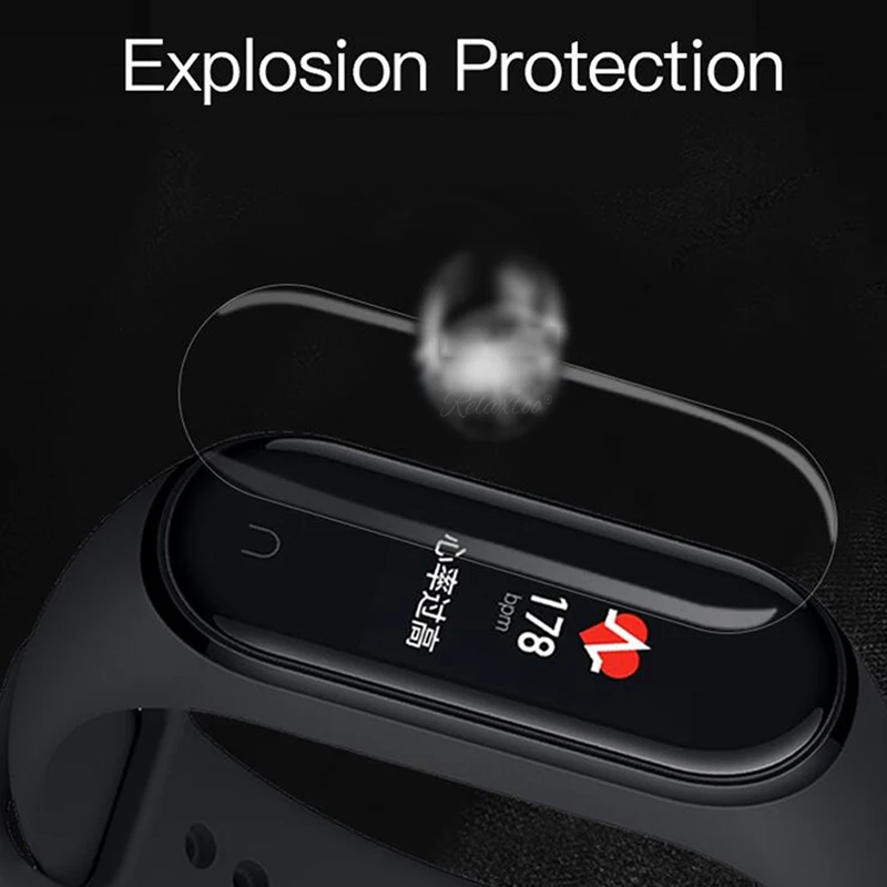 Защитная пленка для экрана xiaomi mi Band 4 12 шт. мягкая смарт браслета miband не закаленное