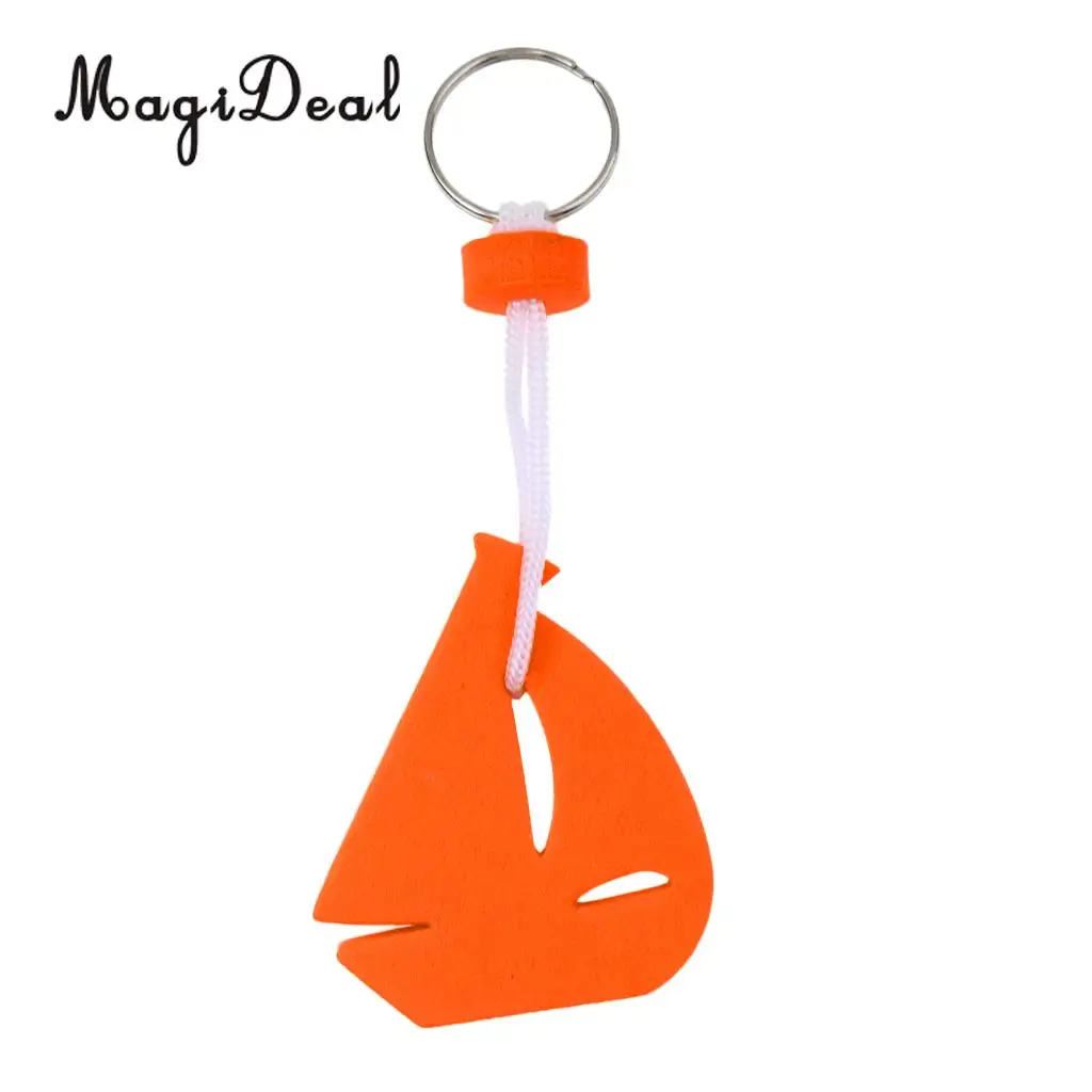 MagiDeal Yachting Boating Floating Key Chain Key Ring Keyring - Sailing Boat Orange/Yellow/Red