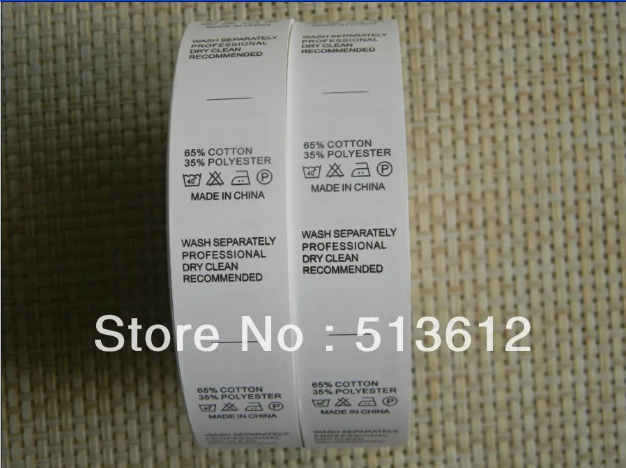 

printed label / care label/garment label