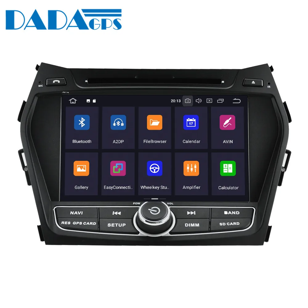 Автомобильный DVD плеер с 8 &quotIPS экраном Android 9 0 AV выходом GPS для Hyundai IX45 Santa fe 2013 2018
