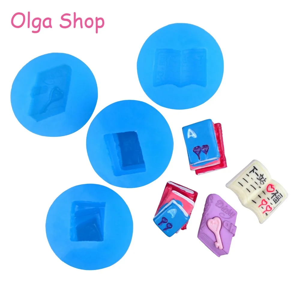 

FYL084,FYL357,FYL428,FYL482 Book Silicone Mold - for Cake Decorating Resin Scrapbooking Resin Fimo Clay Candy Making Chocolate