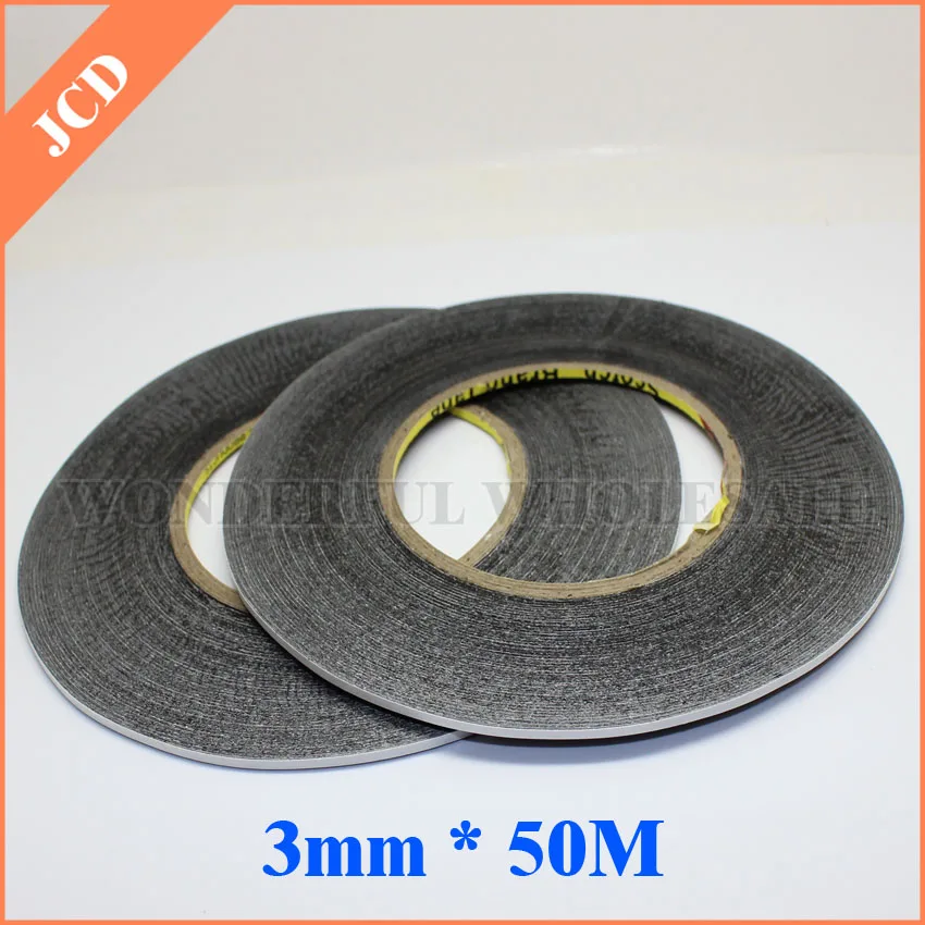 3mm*50m 3M Double Sided Adhesive Black Tape for Mobile Phone Touch