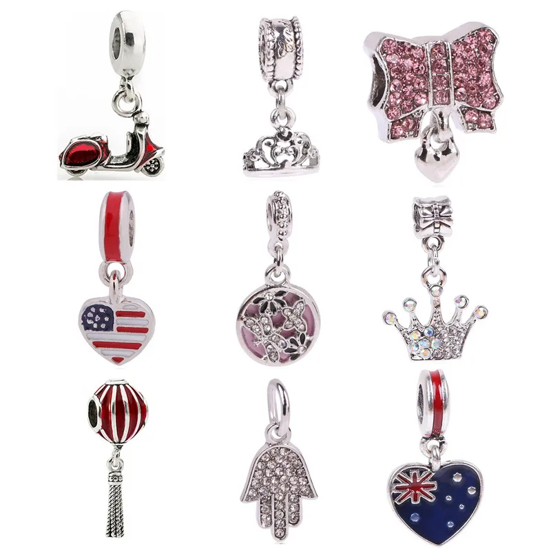 

Free Shipping 1Pc Silver Bead Charm European Silver with bear Charm Pendant Bead Fit Pandora Bracelet & Gift