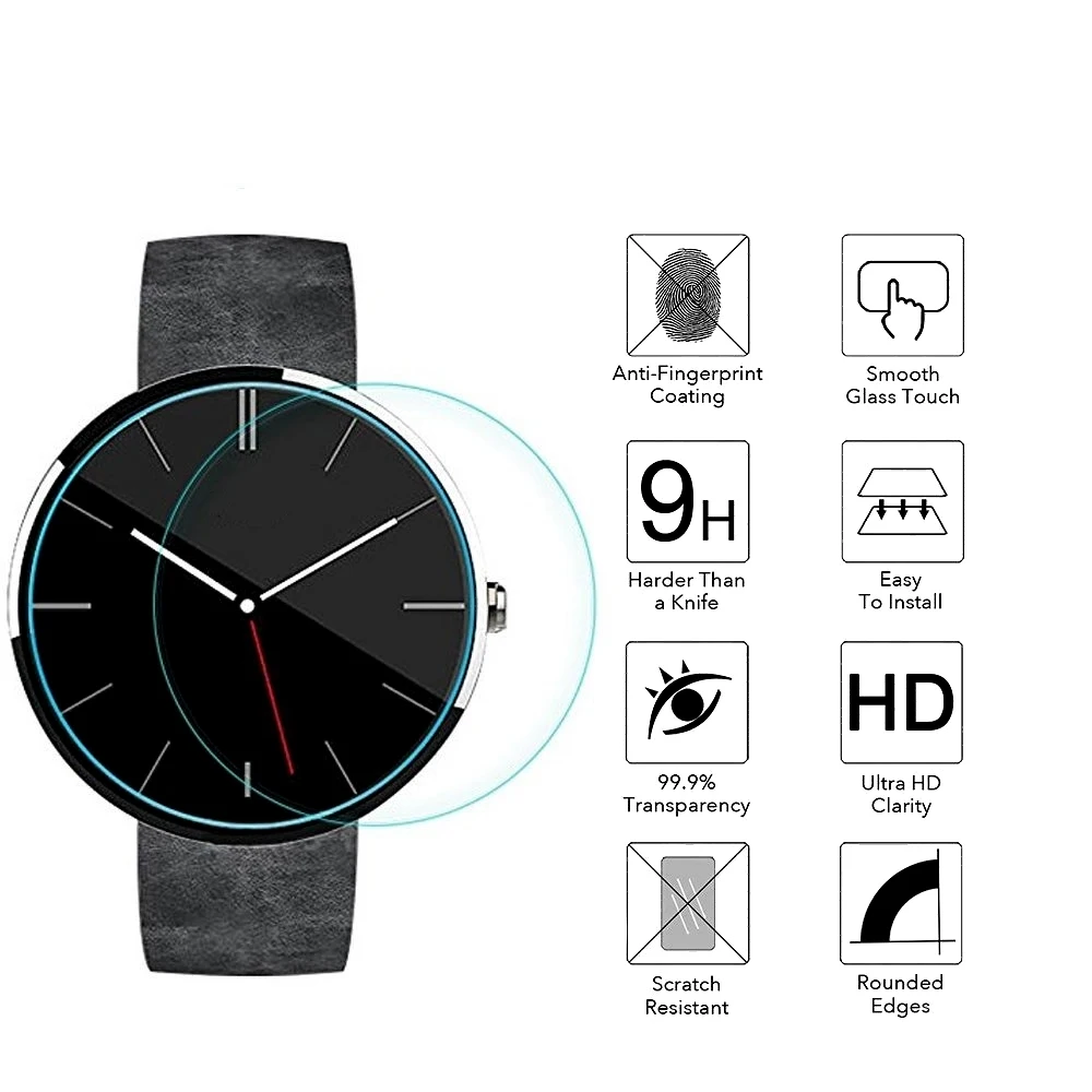 Besegad Премиум Защитная пленка для экрана из закаленного стекла Motorola Moto 360 1Г 2Г сети