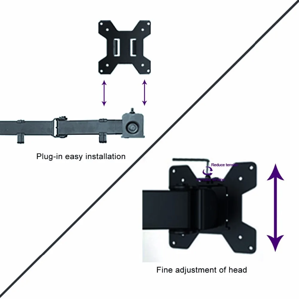 Suptek Quad Arm LCD LED Heavy Duty Monitor Stand