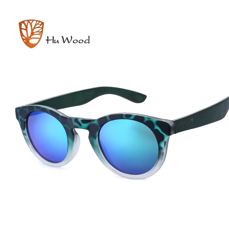 Hu Wood новые винтажные Круглые Солнцезащитные очки женские брендовые дизайнерские