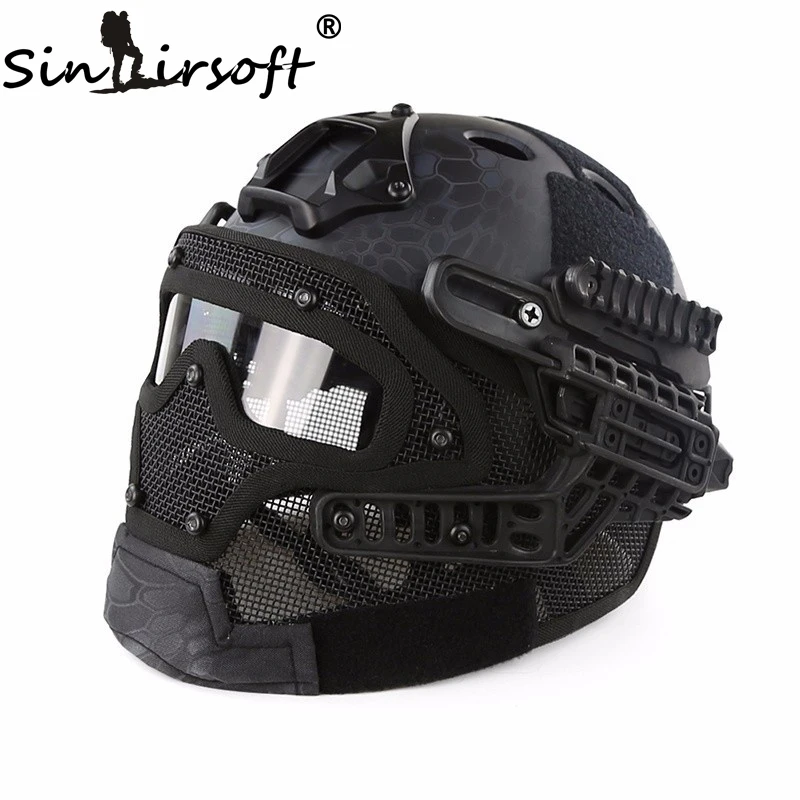 SINAIRSOFT Tactical Helmet New G4 System ABS Full Face Mask With Goggle For Military Airsoft Paintball Army fast helmet SINAIRSOFT Tactical Helmet New G4 System ABS Full Face Mask With Goggle For Military Airsoft Paintball Army fast helmet