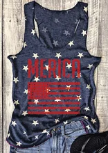 

Plus Size S-XXXL Women Tank Tops American Flag Print Tanks O-Neck Sleeveless Cropped 2018 Color Oversize Fashion Ladies Tee