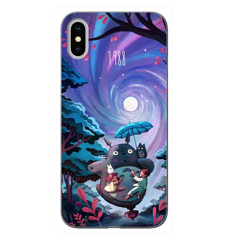 Мягкий силиконовый чехол для телефона с милым Тоторо Ghibli Аниме Миядзаки iPhone XS XR MAX